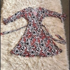 Leota Floral Faux Wrap Dress